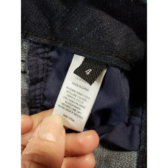 Express Jeans Sz 4 Womens Blue Stretch Pants Ladies Mid Rise Denim Bootcut Dark - Picture 4 of 14